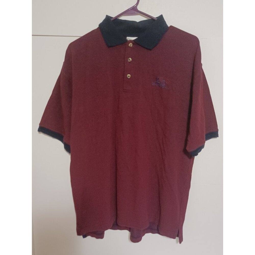 Walt Disney World 2000 Mens Maroon Polo Size Large
